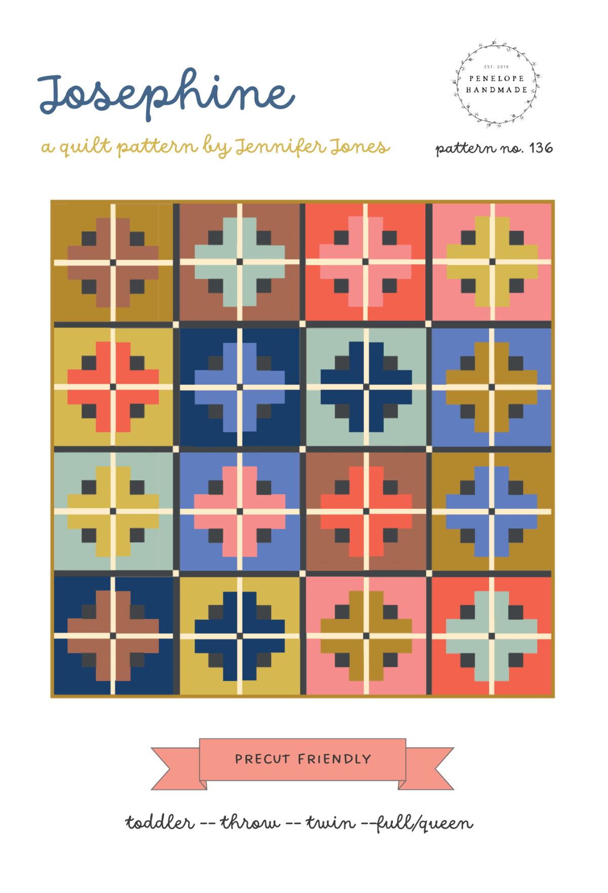 Penelope Handmade - Josephine Quilt Pattern  |   Paper Version