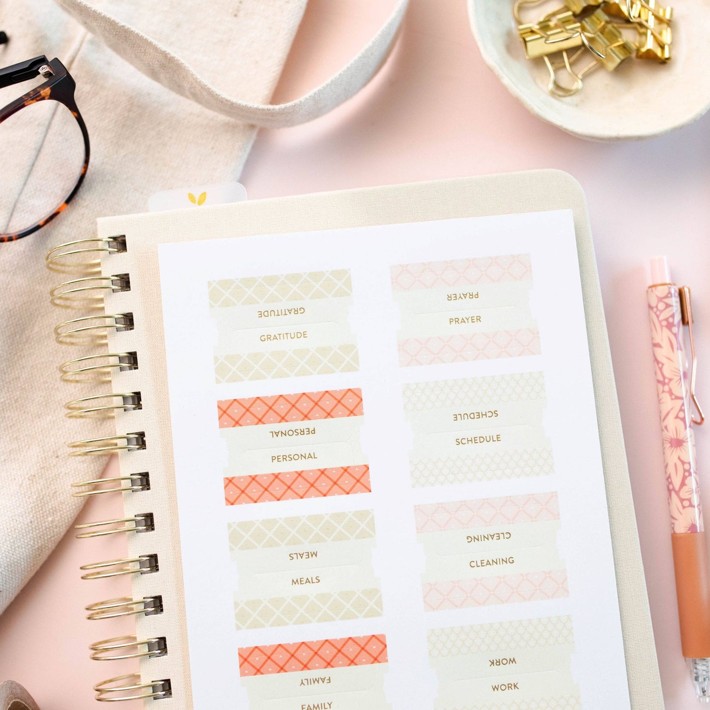 Cultivate What Matters - Neutral Planner Tabs Pack