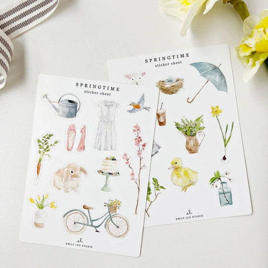 emily lex studio - Springtime sticker sheets
