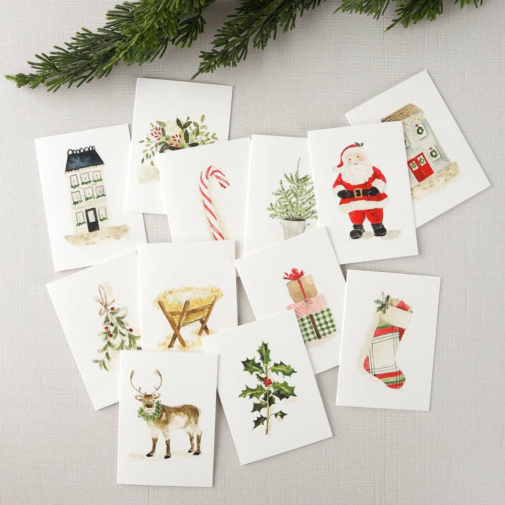 emily lex studio - Candy cane mini notecard