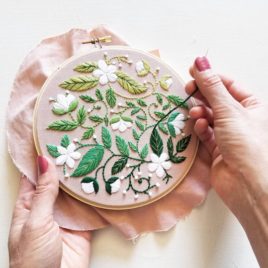 Jessica Long Embroidery - Blissful Blooms Beginner Embroidery Kit