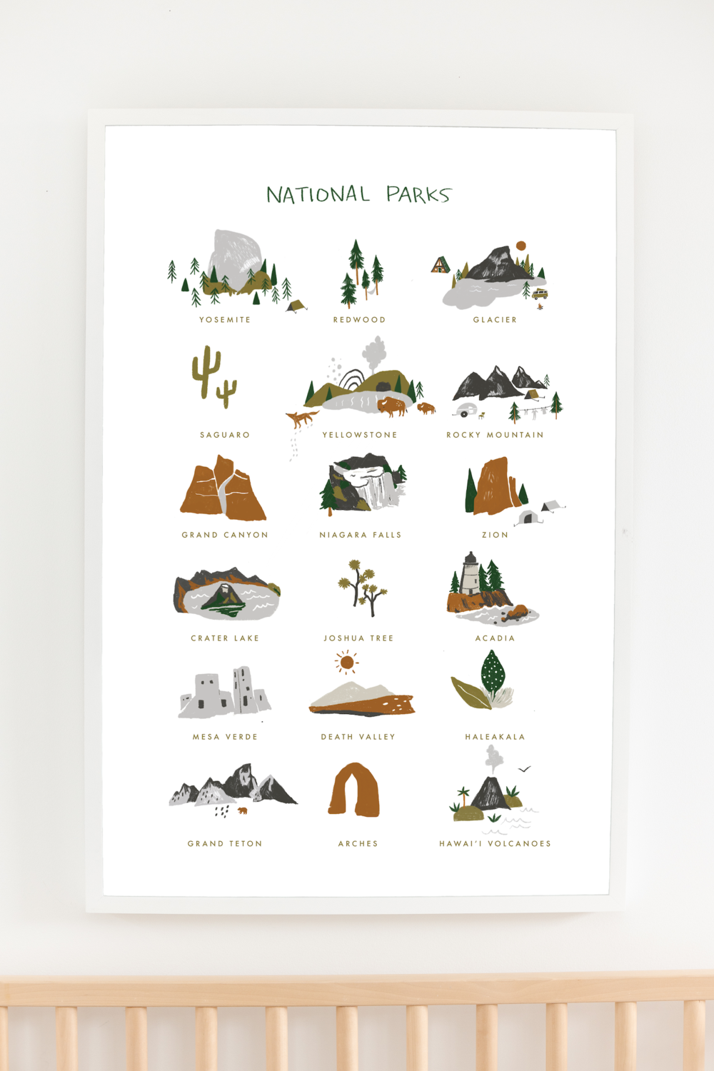 National Parks Art Print | Clementine Kids