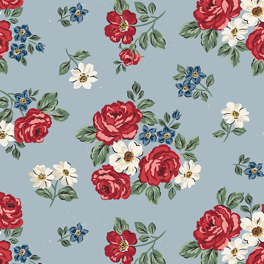 108' Floral Blue | Independence | Riley Blake Designs
