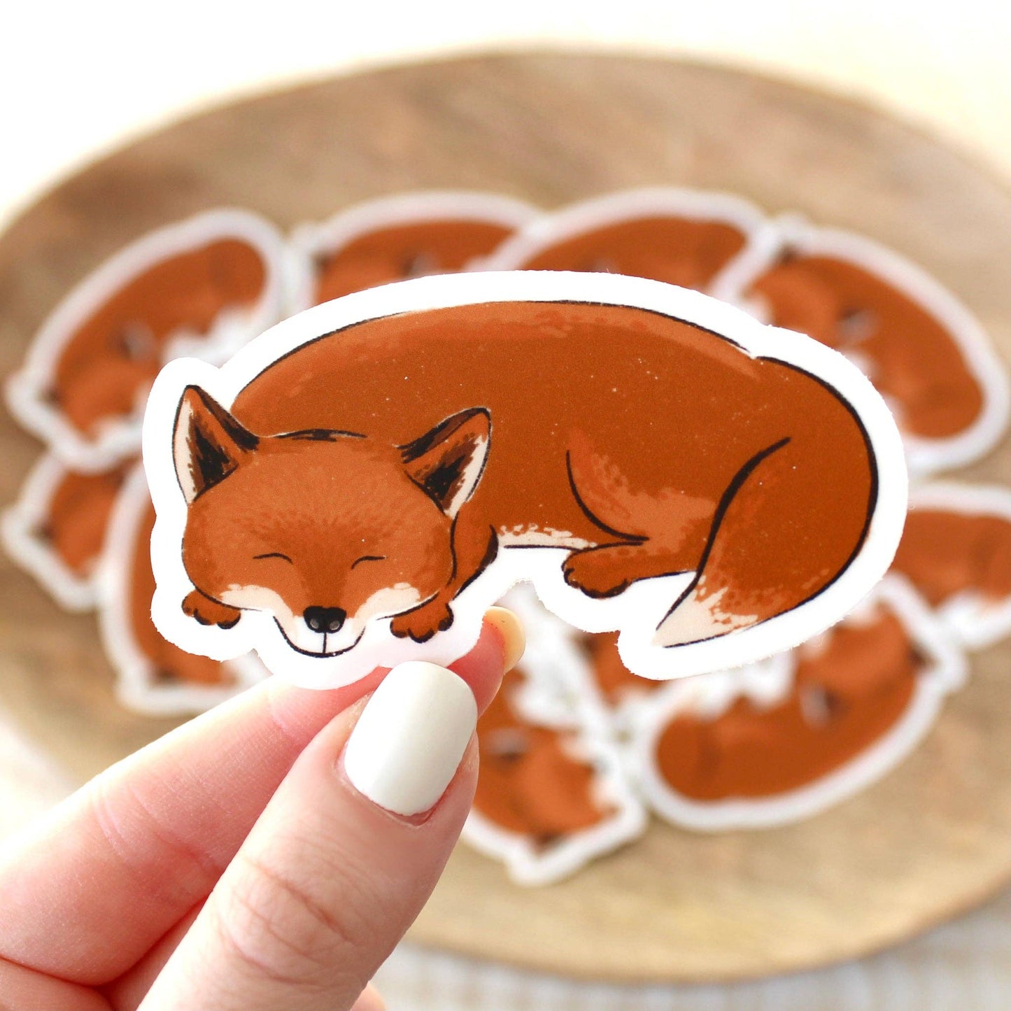 Elyse Breanne Design - Clear Fox Sticker, 3x2 in.