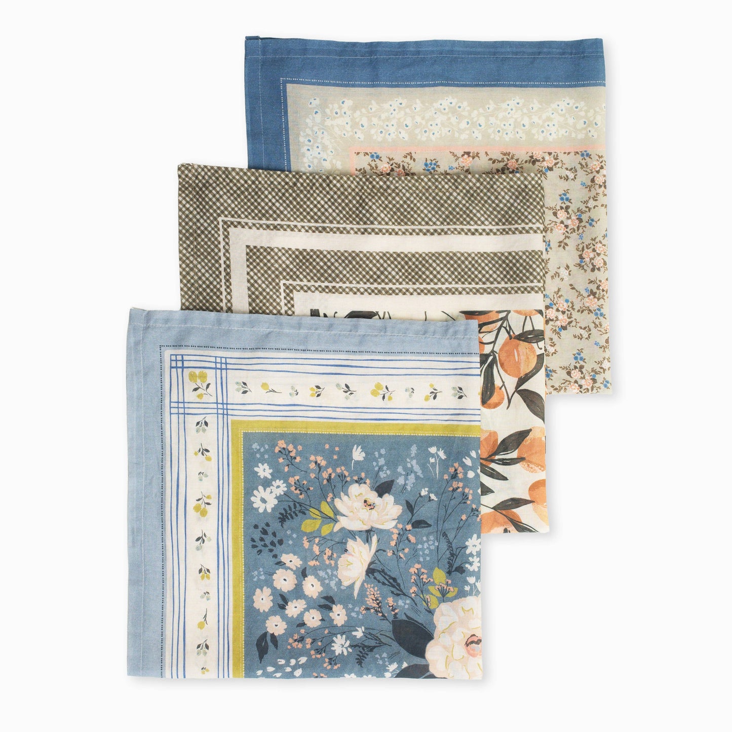 Flowerie - Flutterby Bandana | Orchard - Olive & Peach