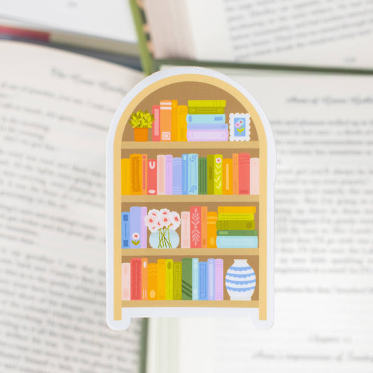 Elyse Breanne Design - Rainbow Bookshelf Sticker 2.1x3.2in