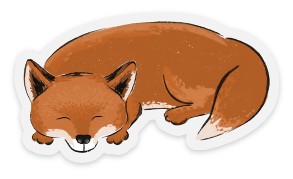 Elyse Breanne Design - Clear Fox Sticker, 3x2 in.