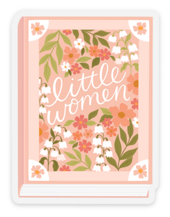 Elyse Breanne Design - Clear Little Women Sticker 2.1x2.8in | Bookish & Reading