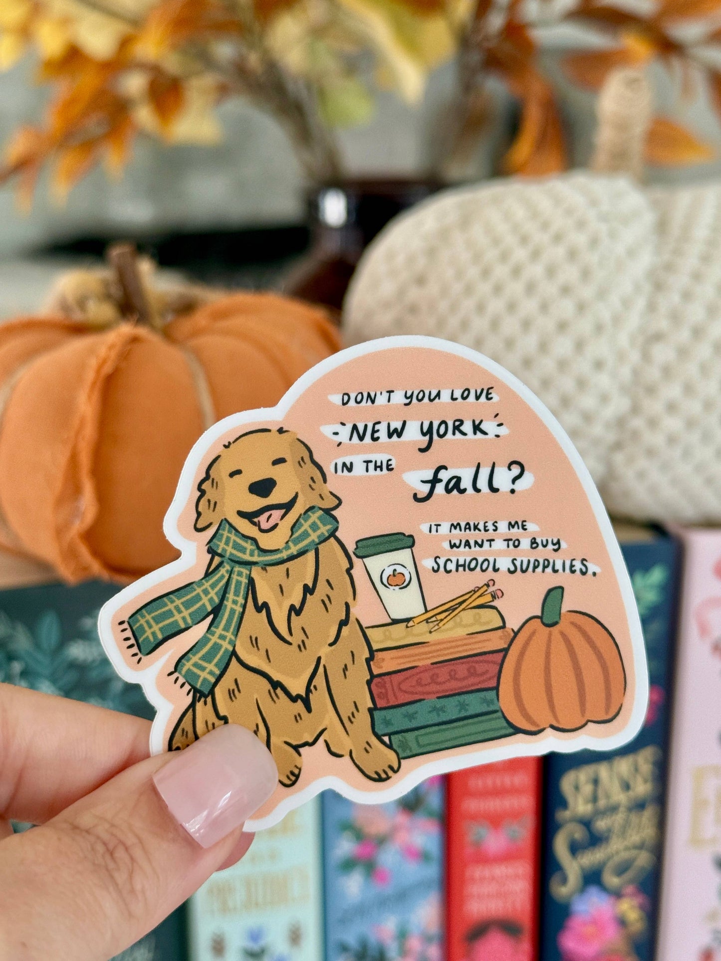 Makerie Day - You've Got Mail | Golden Retriever Fall Sticker