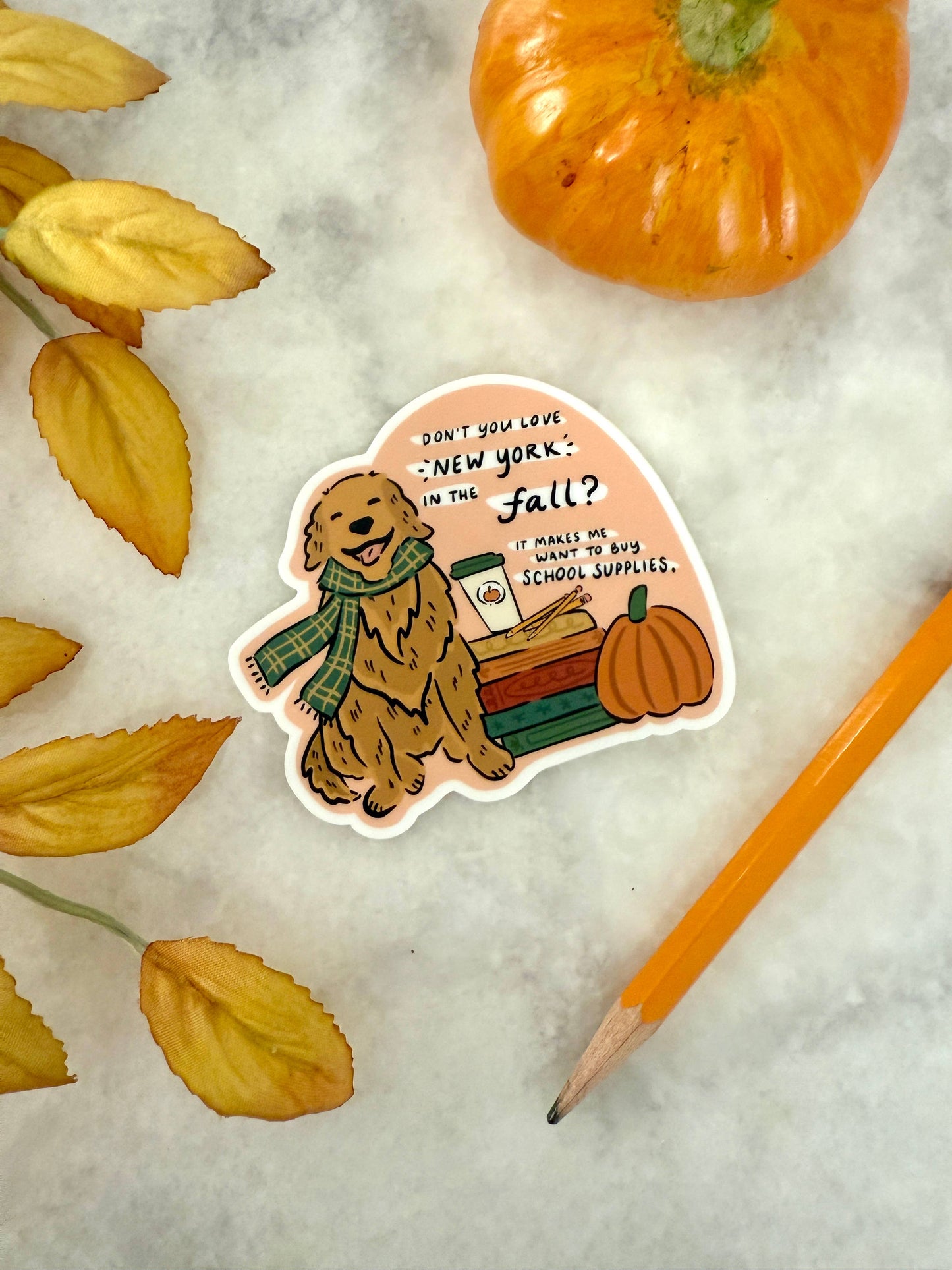 Makerie Day - You've Got Mail | Golden Retriever Fall Sticker