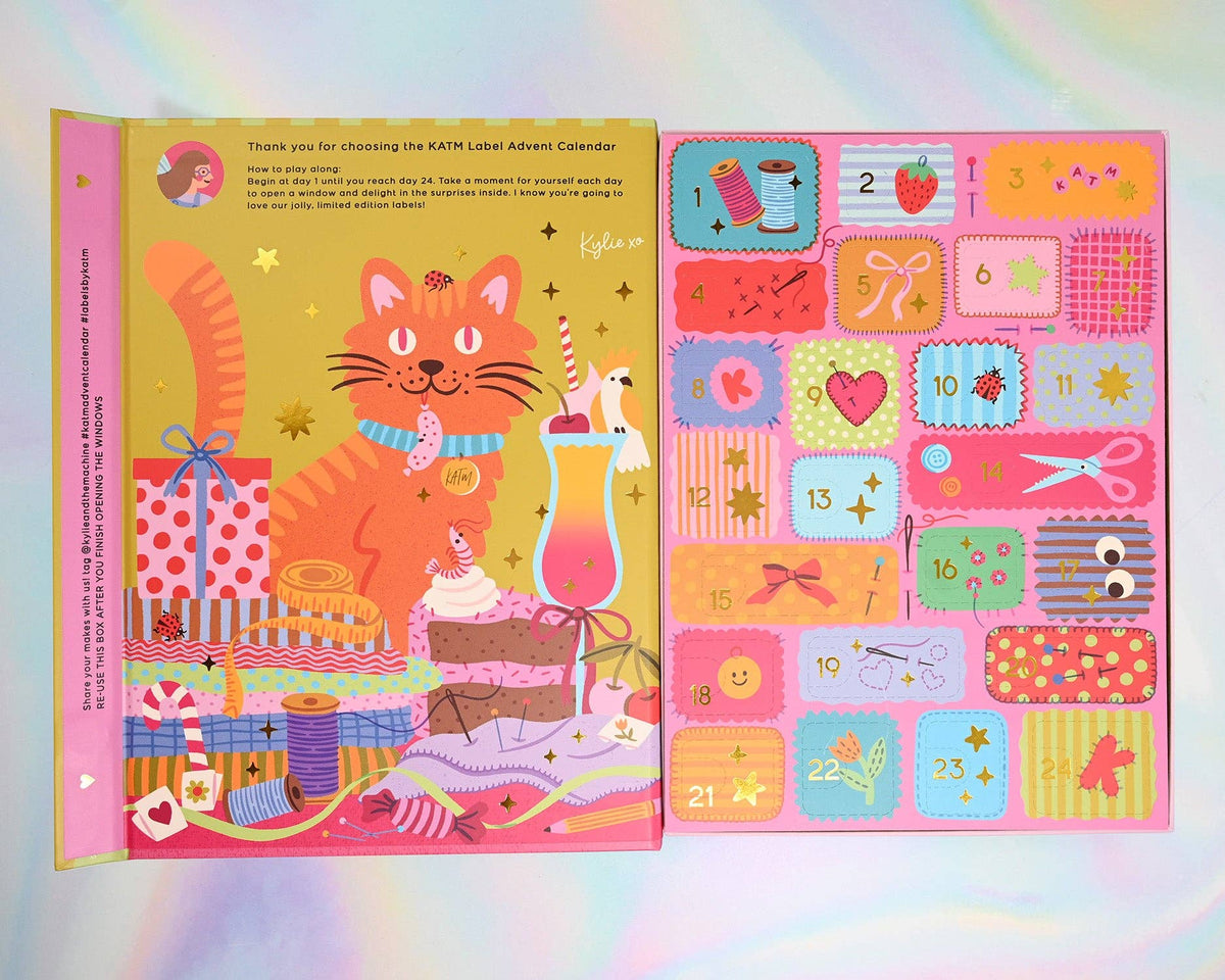 PRE-ORDER | Kylie and the Machine | 2026 Woven Label Advent Calendar | 65 Limited Edition Sewing Labels