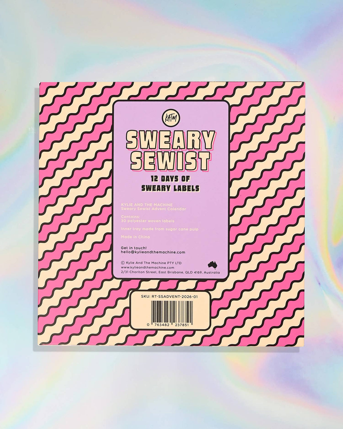 PRE-ORDER | Kylie and the Machine | Sweary Sewist 12-Day Advent Calendar | 30 Woven Sewing Labels