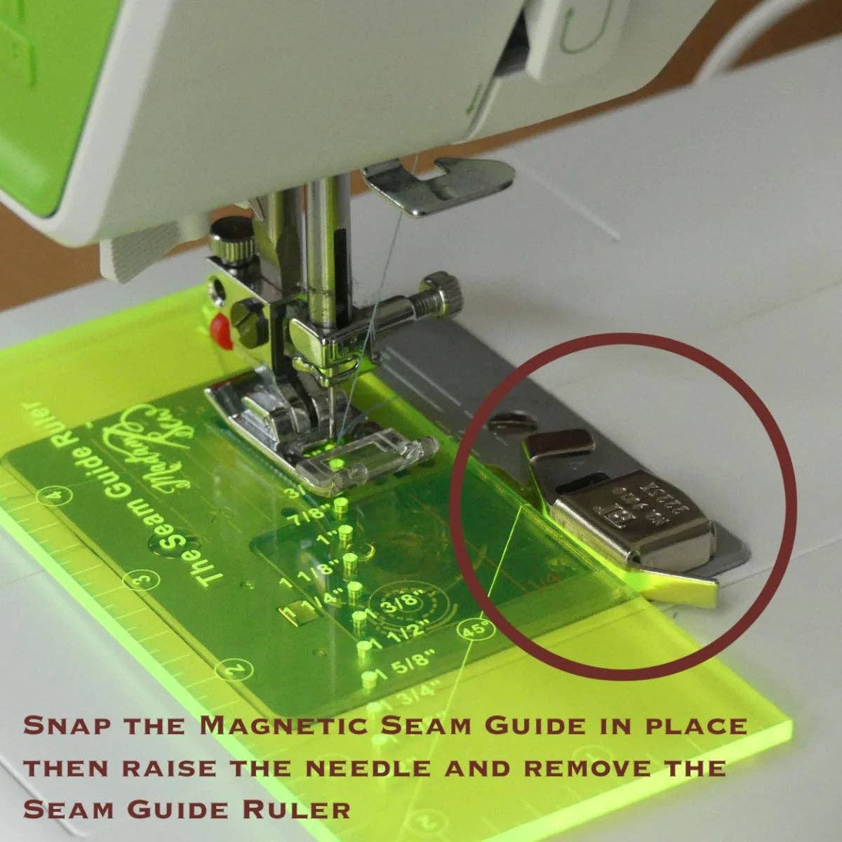 Madam Sew - Seam Guide Ruler + FREE Magnetic Seam Guide