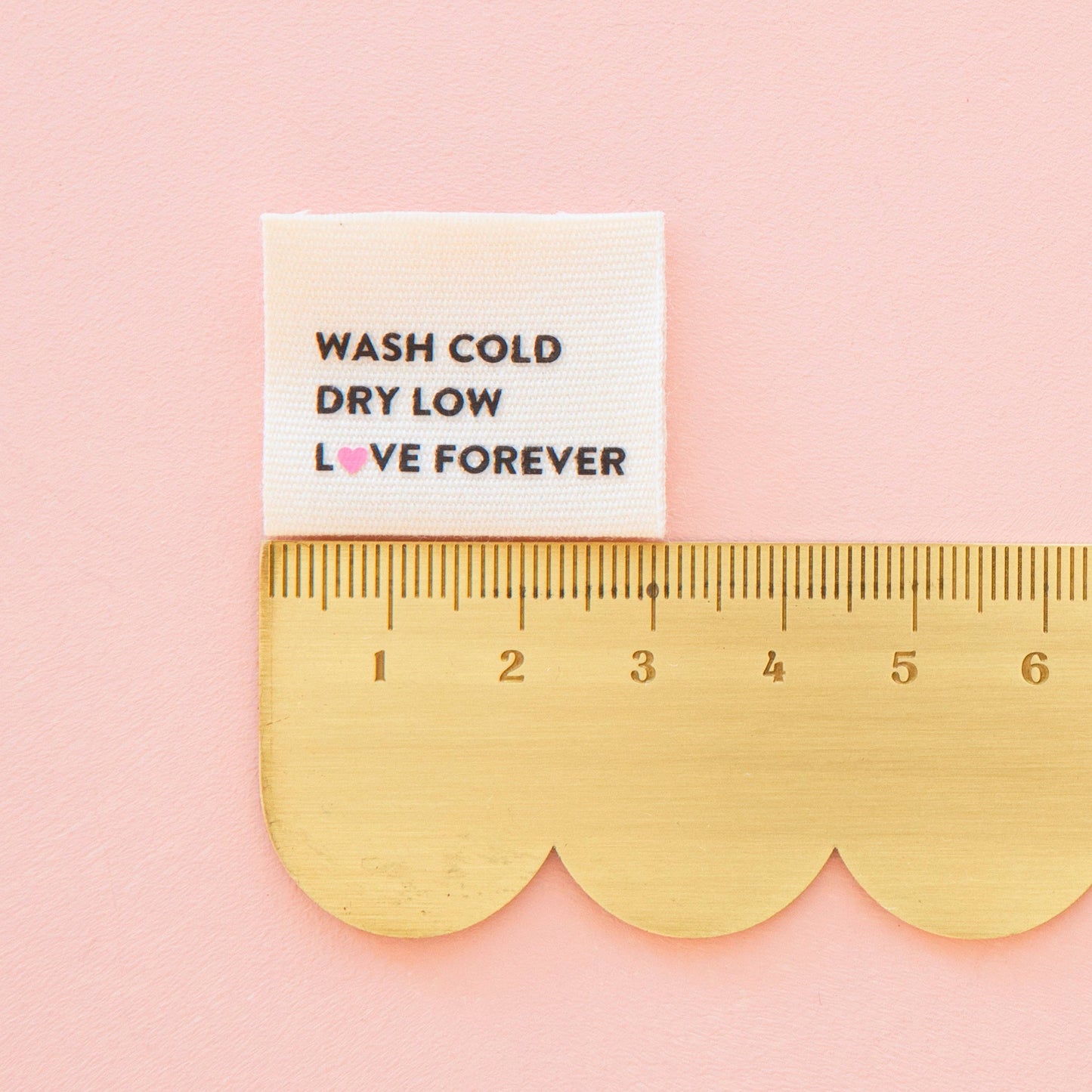 Sarah Hearts - Wash Cold Dry Low Organic Cotton Labels