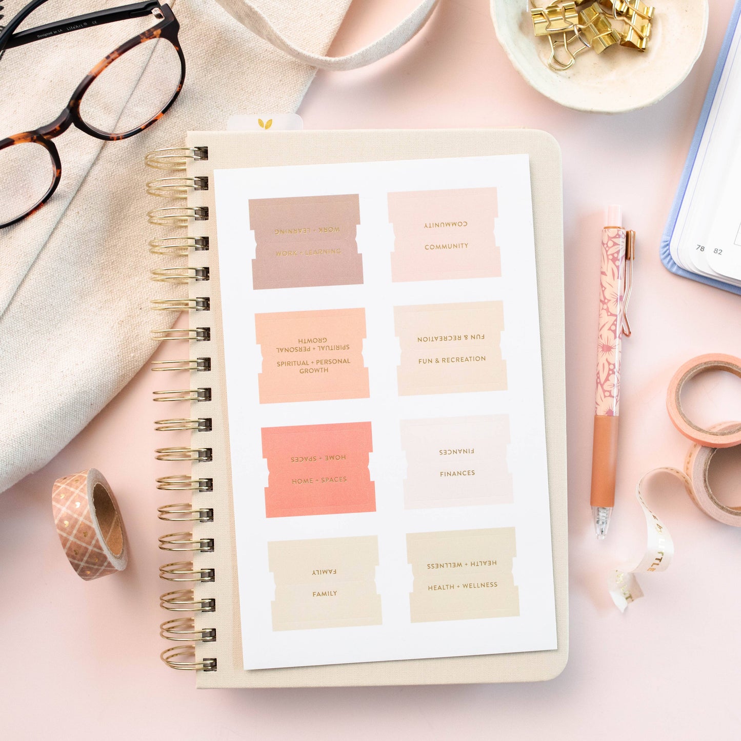 Cultivate What Matters - Neutral Planner Tabs Pack