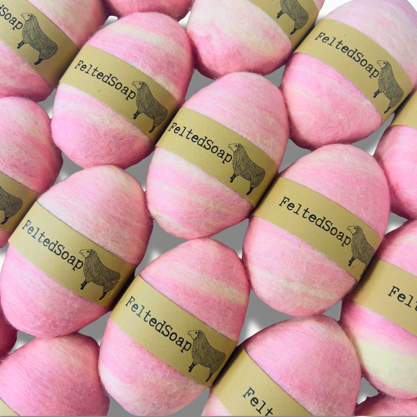 Twisted Purl LLC - Felted Soap Single Blend LIGHT PINK & WHITE