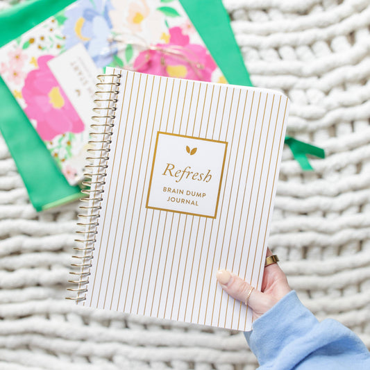Cultivate What Matters - Refresh Brain Dump Journal | Gold Stripes