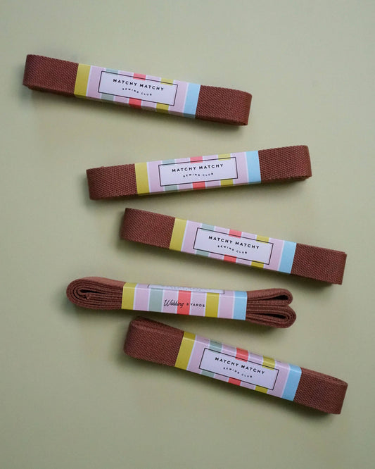 Matchy Matchy Sewing Club - Brown Webbing