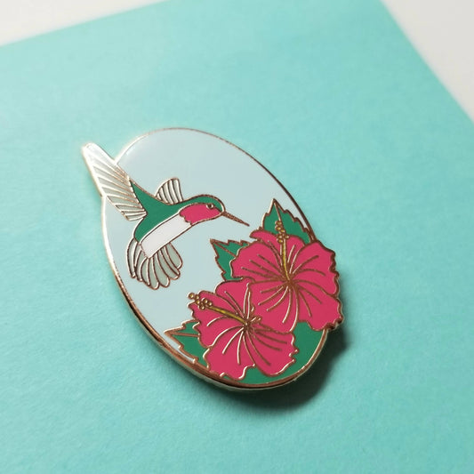 Jessica Long Embroidery - Hummingbird Enamel Needle Minder