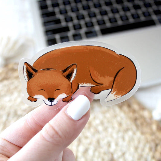 Elyse Breanne Design - Clear Fox Sticker, 3x2 in.