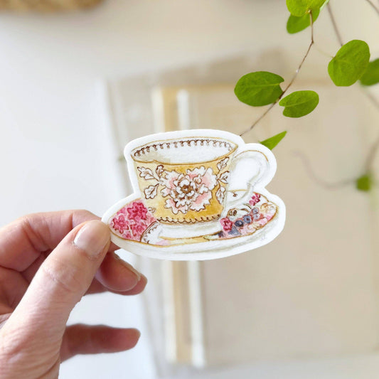 emily lex studio - Yellow teacup sticker