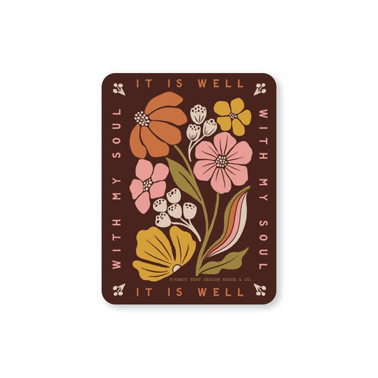Fancy That Design House & Co. - It Is Well With My Soul Floral Sticker