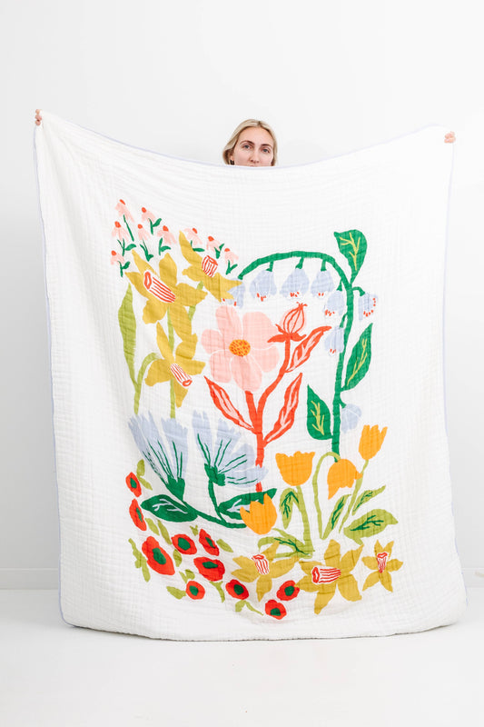 Cottage Garden Throw Blanket | Clementine Kids