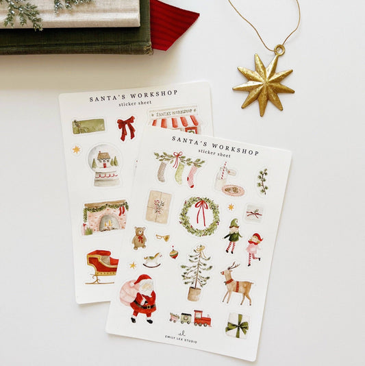 emily lex studio - Santa's workshop sticker sheets
