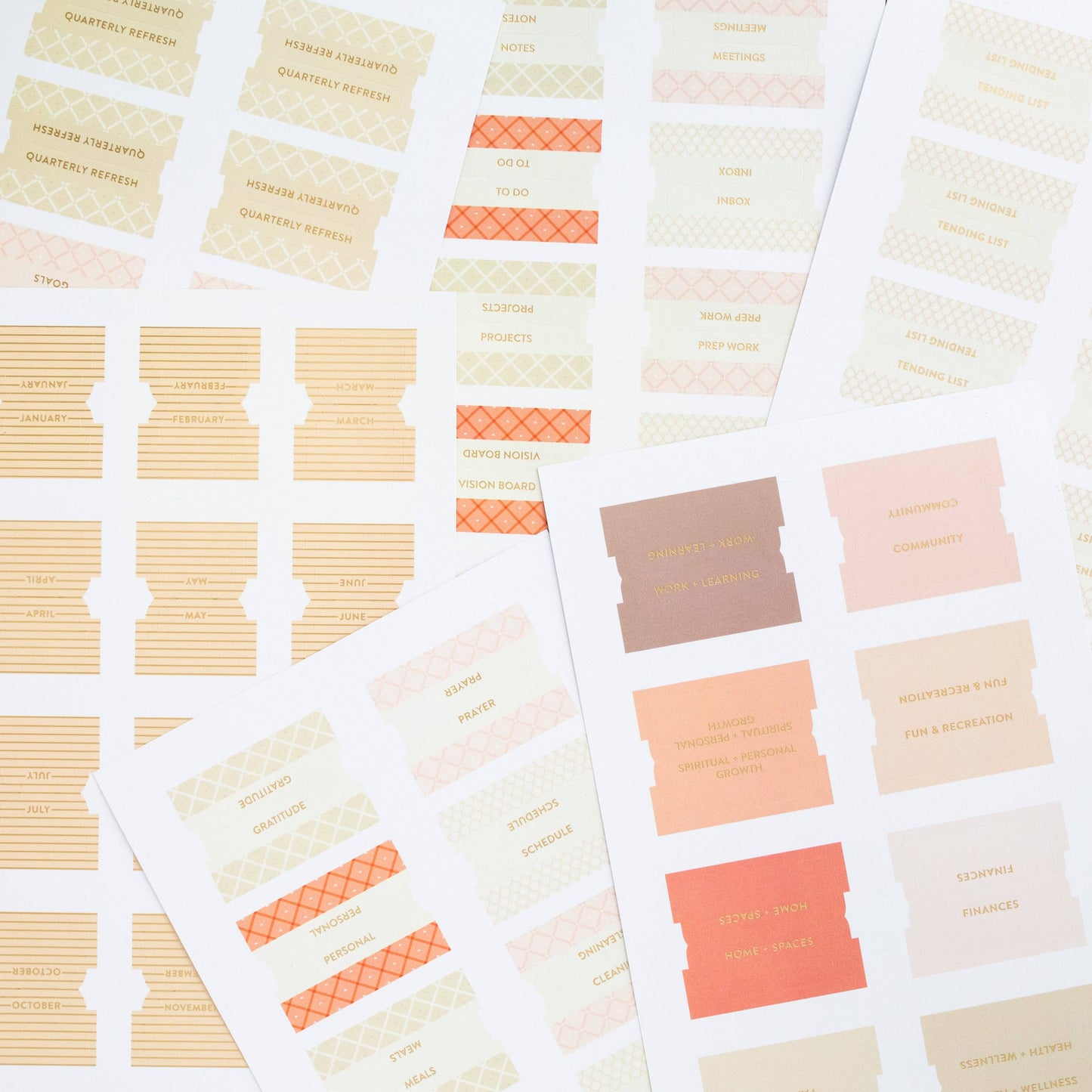 Cultivate What Matters - Neutral Planner Tabs Pack