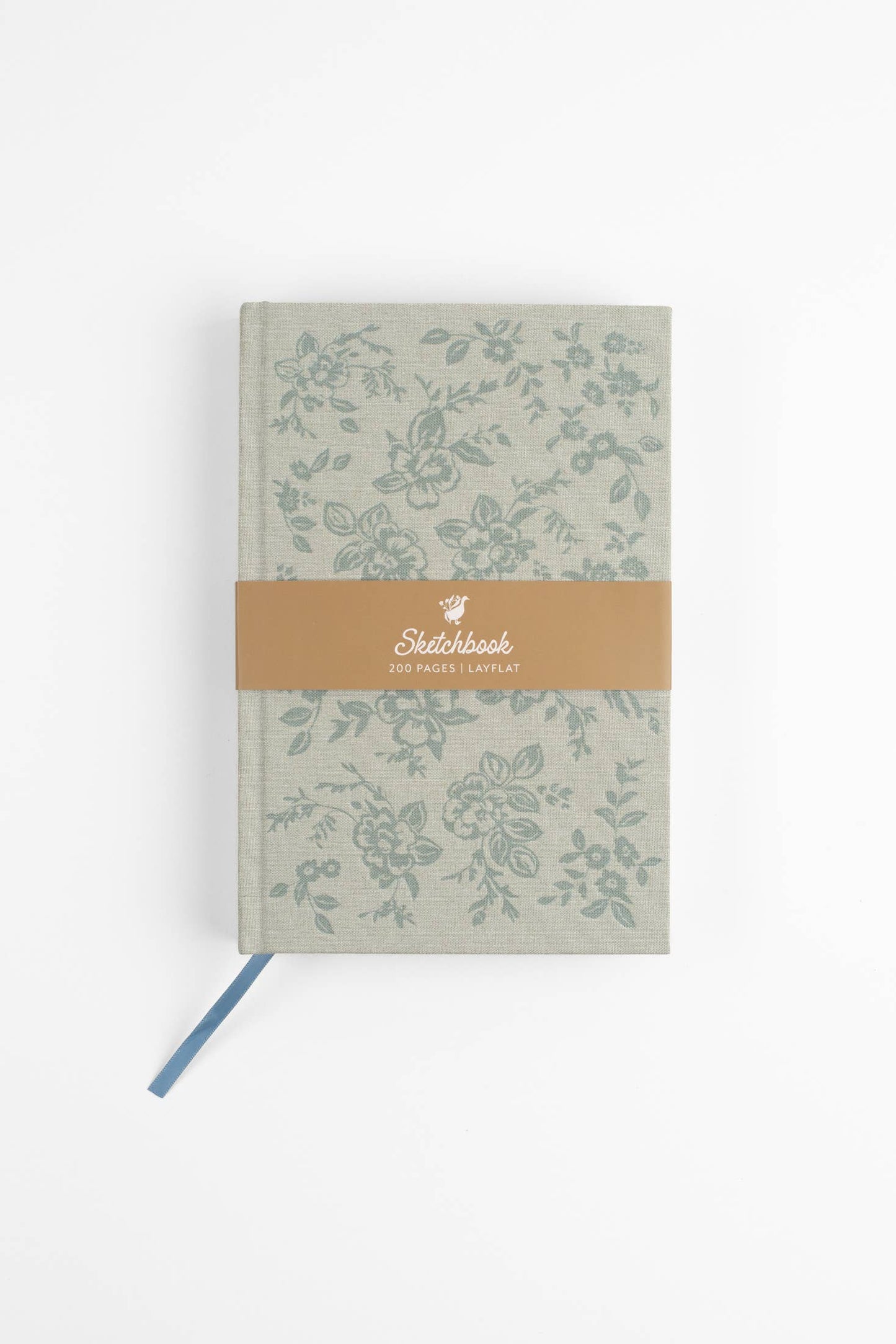 Flowerie - Daydreamer Linen Sketchbook - Embossed Green Floral Journal