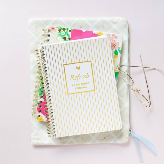 Cultivate What Matters - Refresh Brain Dump Journal | Gold Stripes