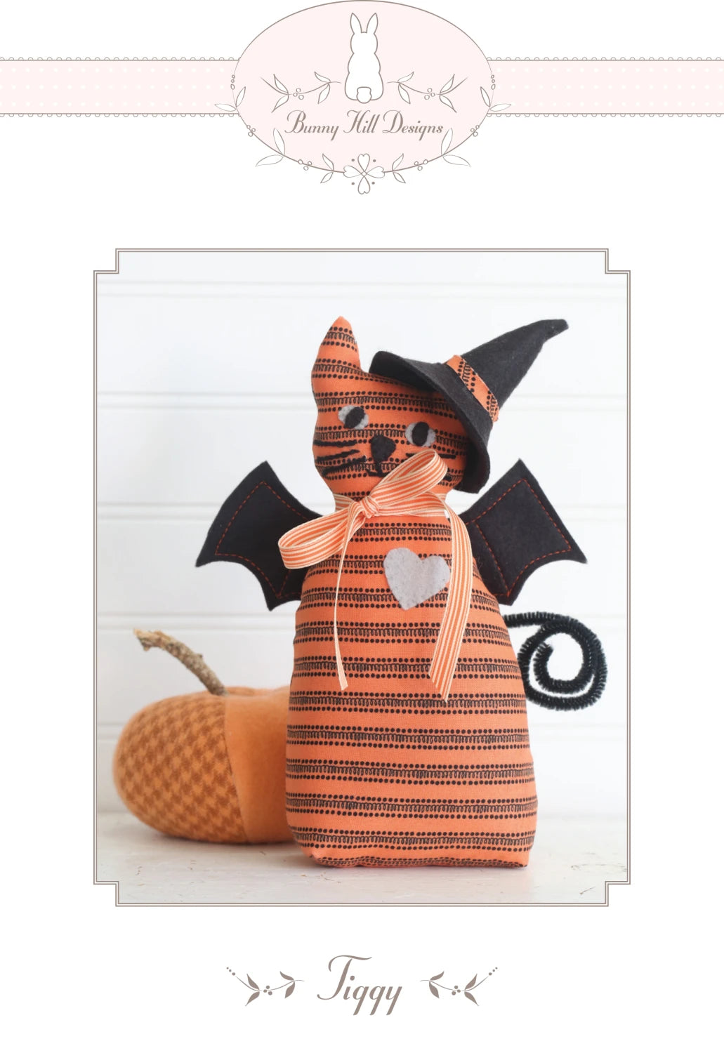 Tiggy Stuffed Cat Paper Pattern | Bunny Hill Designs
