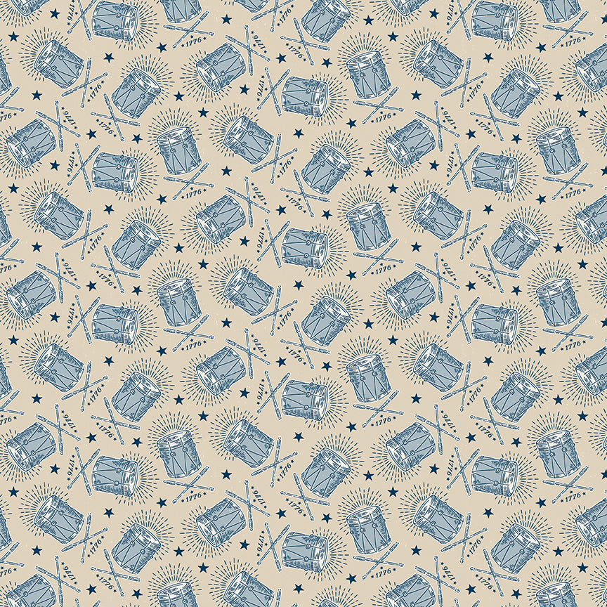 Drums Beige | Independence | Riley Blake Designs