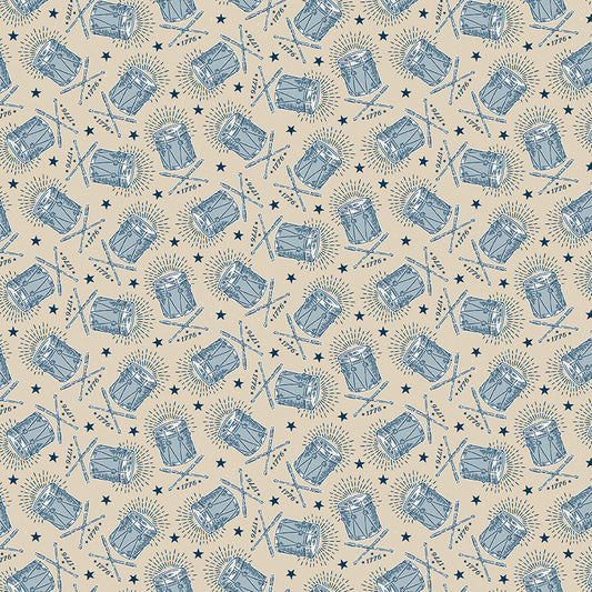 Drums Beige | Independence | Riley Blake Designs