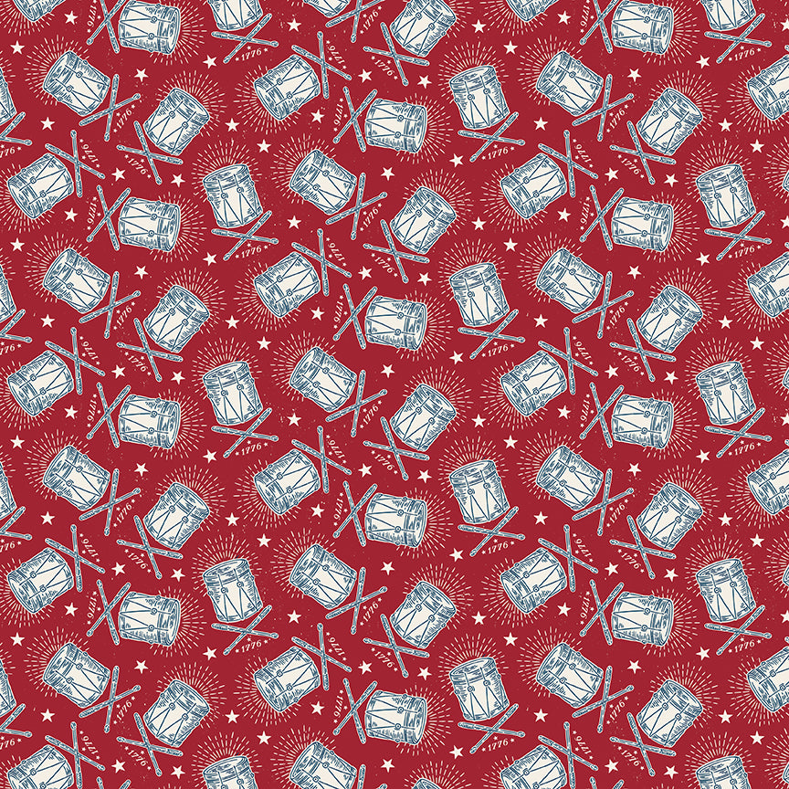 Drums Cherry Tart | Independence | Riley Blake Designs