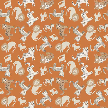 Animal Toss Orange | Leo & Savannah | Riley Blake Designs