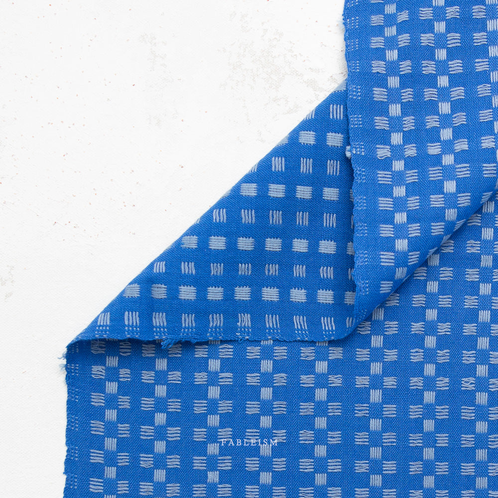 Basket Weave in Bright Blue | Fine & Dandy | Fableism | FND-09-BSK-BRIGHT-BLUE