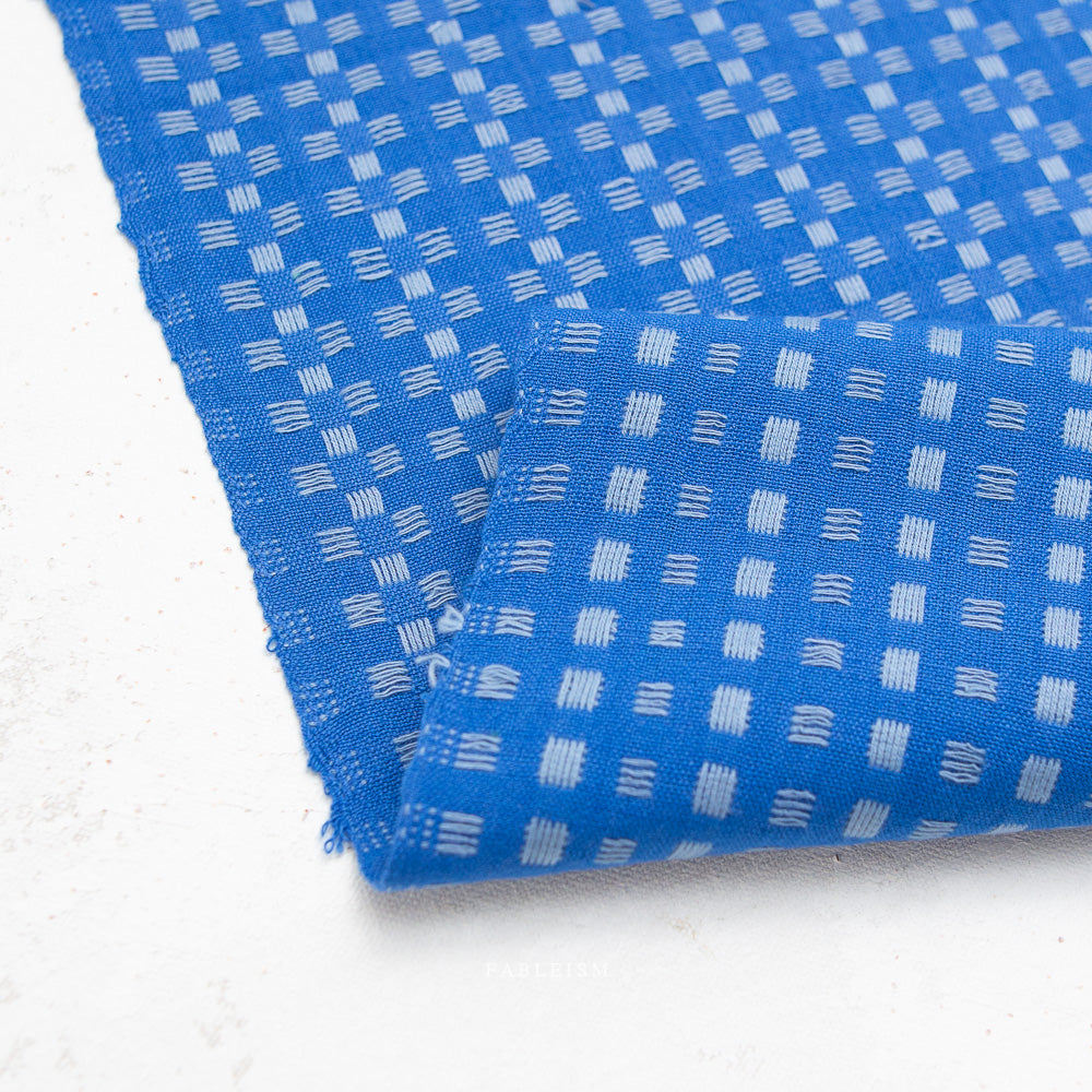 Basket Weave in Bright Blue | Fine & Dandy | Fableism | FND-09-BSK-BRIGHT-BLUE