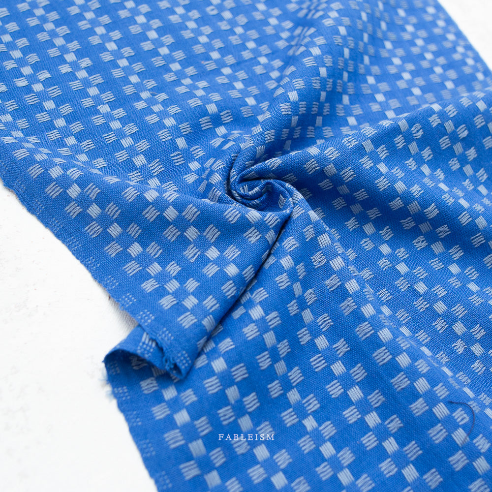 Basket Weave in Bright Blue | Fine & Dandy | Fableism | FND-09-BSK-BRIGHT-BLUE