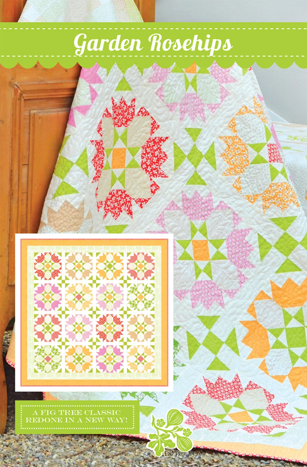 Fig Tree & Co. - Garden Rosehips Quilt Pattern  |   Paper Version