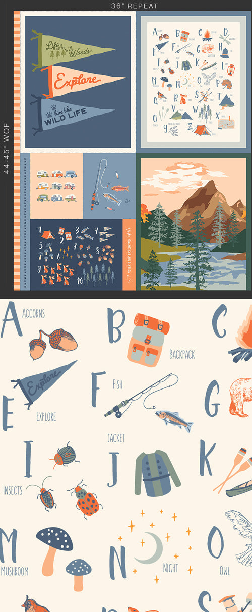 Never Stop Exploring Panel | Happy Camper | by Maureen Cranknell