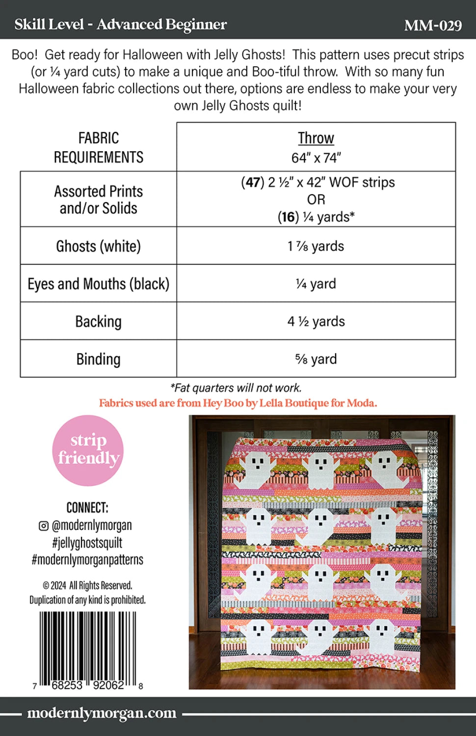 Jelly Ghosts Paper Quilt Pattern | Modernly Morgan | MM-029