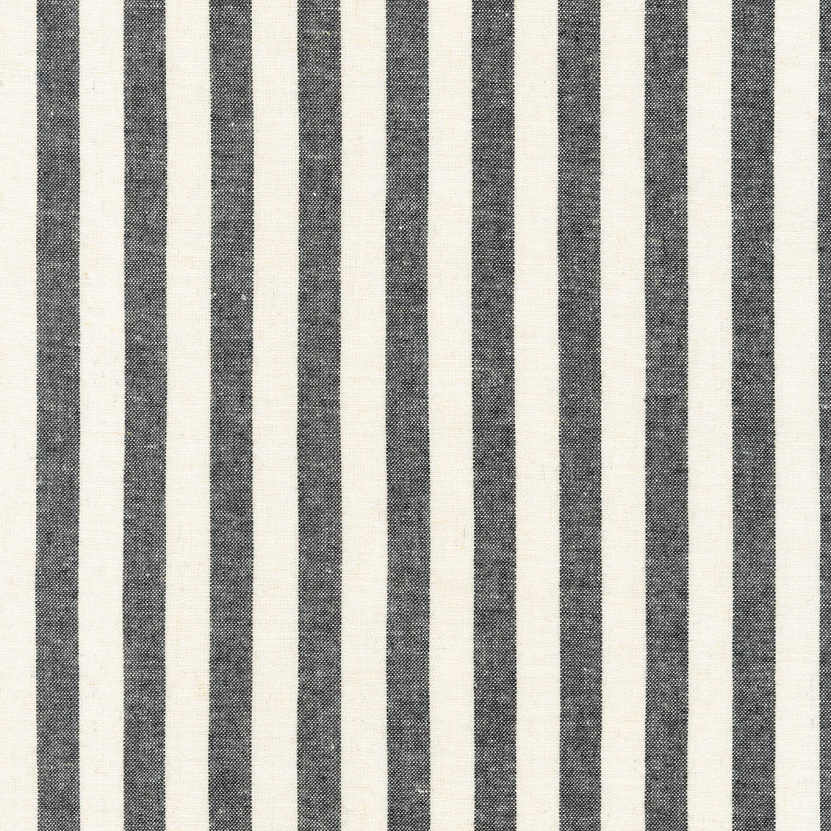 Black and white vertical stripe Essex Yarn Dyed Classic Wovens fabric by Robert Kaufman, SRK175862