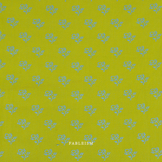 Pre-Order | Mini Roses in Sunny Grass (Jacquard) | SWM-205-MNR-SUNNY-GRASS | Swedish Meadow | Fableism Supply Co.