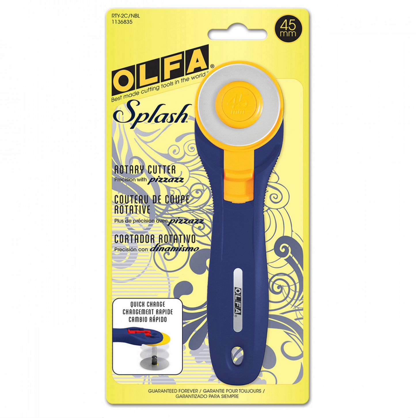 45mm Splash Handle Rotary Cutter Navy | Olfa