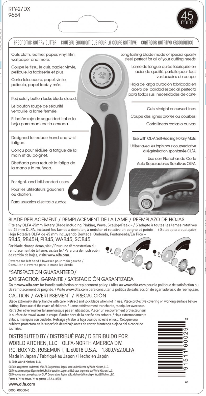 45mm Ergonomic Rotary Cutter | Olfa