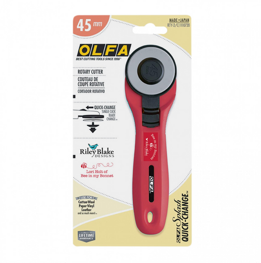 45mm Lori Holt Rotary Cutter | Red | Olfa