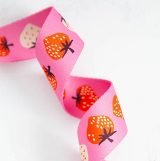 Strawberry Daisy Webbing | 1.5"