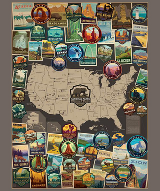 National Parks Poster USA Vertical Map | Riley and Blake Designs