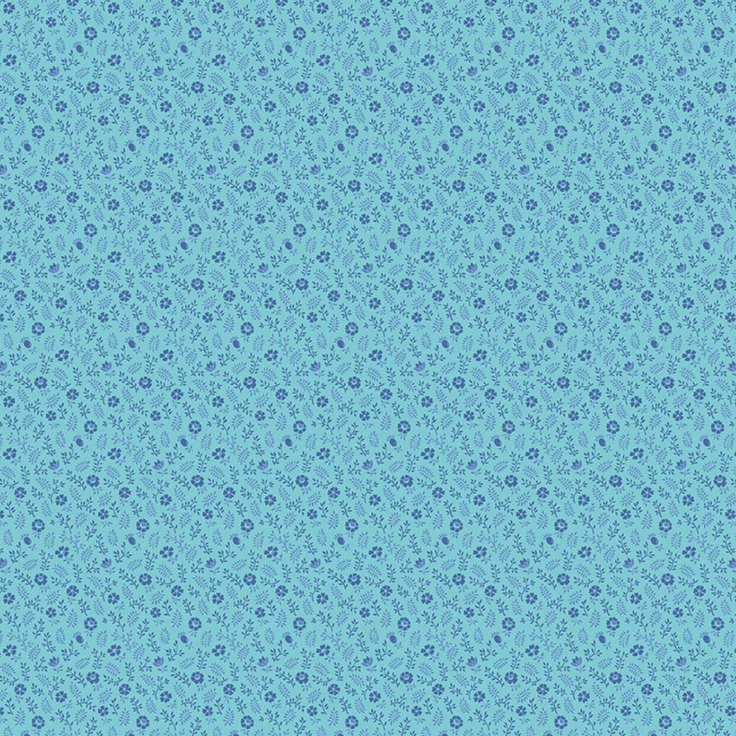 Blue floral pattern on a blue background